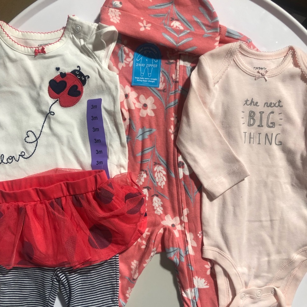NWT Carter’s baby girl 3-6 months x5